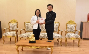 ธนาคารออมสินเข้าสวัสดีปีใหม่ปฐมคณบดีคณะอุตสาหกรรมบริการ มก. กพส.