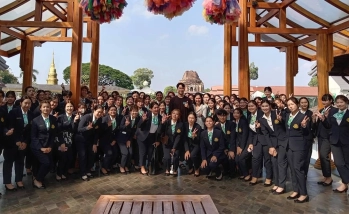 นิสิตชั้นปีที่ 2 หลักสูตรศิลปศาสตรบัณฑิต สาขาวิชาอุตสาหกรรมการท่องเที่ยวและบริการ เข้าร่วมกิจกรรมการเรียนรู้จากห้องเรียนสู่สถานที่จริงอย่างมืออาชีพ ณ Kalm Village Chiangmai