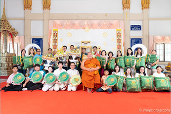 คณบดีคณะอุตสาหกรรมบริการ ให้เกียรติเข้าร่วมพิธีถวายผ้ากฐินสามัคคี วัดหนองกระทุ่ม ประจำปี 2568