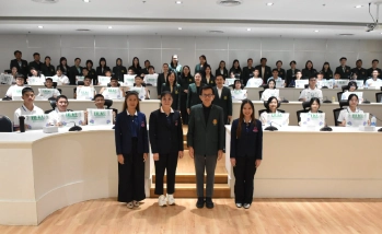 คณบดีคณะอุตสาหกรรมบริการเป็นประธานในพิธีเปิดโครงการศึกษาดูงานและพัฒนาศักยภาพวิชาชีพ สำหรับนักเรียนโรงเรียนโพธิสารพิทยากร