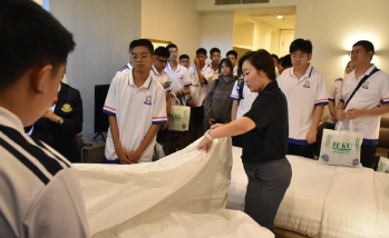คณะครูและนักเรียนโรงเรียนโพธิสารพิทยากร เข้าเยี่ยมชมห้องปฏิบัติการโรงแรมสำหรับการฝึกภาคปฏิบัติ ในกิจกรรม “ศึกษาดูงานและพัฒนาศักยภาพวิชาชีพ”