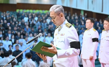 ผู้ช่วยศาสตราจารย์ นายสัตวแพทย์ ดร.คงศักดิ์ เที่ยงธรรม กล่าวสำนึกในพระมหากรุณาธิคุณ ในพิธีรับพระบรมราชโองการโปรดเกล้าฯ แต่งตั้งอธิการบดี ลำดับที่ 16