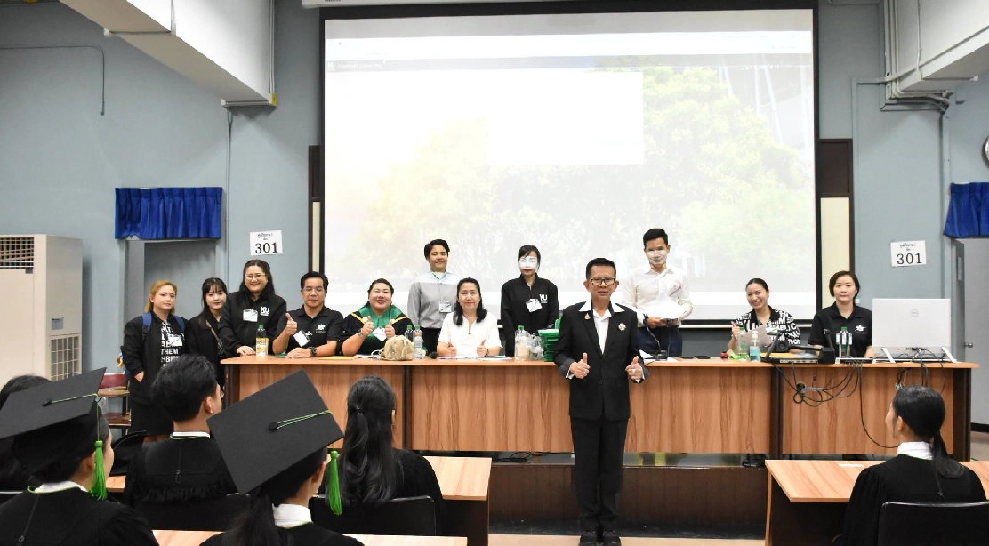 ผู้บริหาร คณาจารย์ และบุคลากรคณะอุตสาหกรรมบริการ เข้าร่วมการฝึกซ้อมย่อยและซ้อมใหญ่พิธีพระราชทานปริญญาบัตร ประจำปีการศึกษา 2568