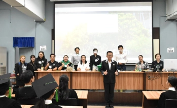 ผู้บริหาร คณาจารย์ และบุคลากรคณะอุตสาหกรรมบริการ เข้าร่วมการฝึกซ้อมย่อยและซ้อมใหญ่พิธีพระราชทานปริญญาบัตร ประจำปีการศึกษา 2568
